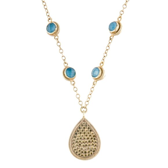 Anna Beck Quartz Doublet Teardrop Pendant Necklace